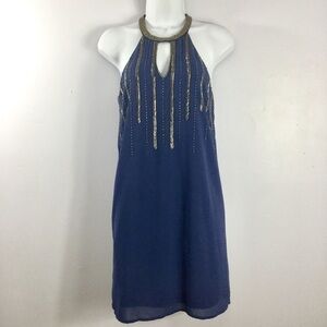 Beaded Halter Dress Size S NWT